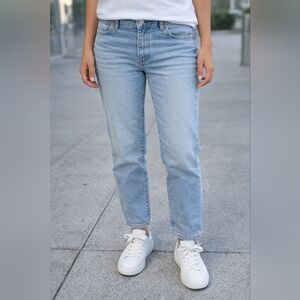 Women's Light Blue Straight Leg Jeans